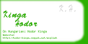 kinga hodor business card